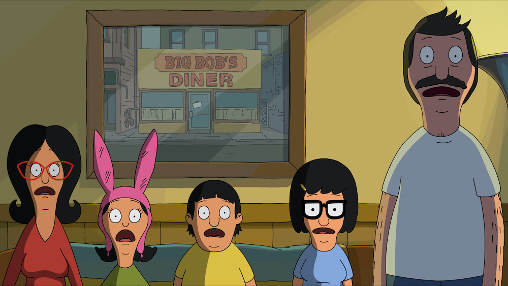 Bob Belcher and his family stare slack-jawed out of the screen.